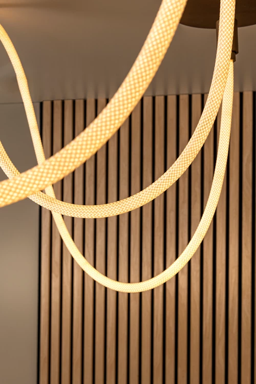 Lucide JANDERIN - Plafonnière - LED Dimb. - CCT - 1x36W 2200K/3300K - Champagne kleur | Vibes - sfeer 4